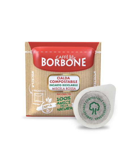 150 Cialde ESE 44 mm Caffè Borbone miscela ROSSA