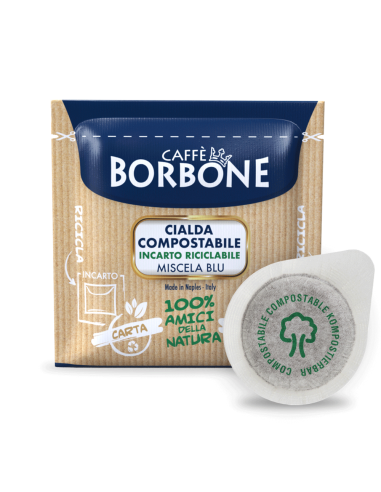 100 Cialde ESE 44 mm Caffè Borbone miscela BLU